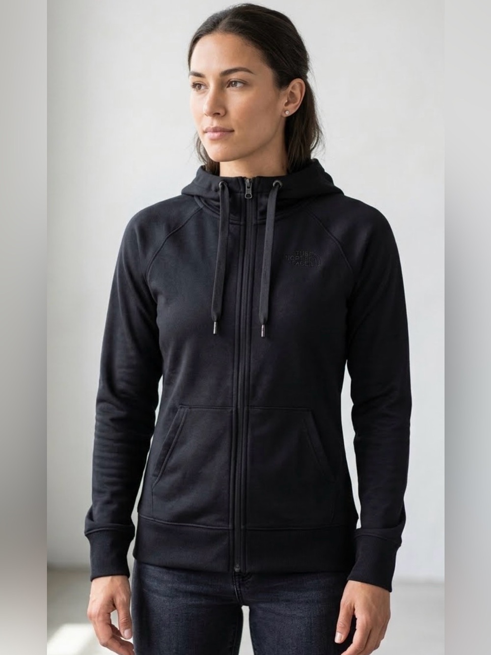 The North Face Mountain Athletics Women's Black Full Zip Fleece Hoodie XS